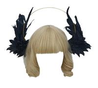 Ldabrye Serre-tête halos couronnes diadème de déesse de la lune, aile d'ange gothique, accessoires de cheveux pour femmes et filles