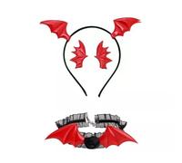 Ldabrye Serre-tête, pince à cheveux, ras du cou et anneau à cheveux pour Halloween, pince à cheveux, ailes de chauve-souris, accessoires de cheveux pour femmes et filles