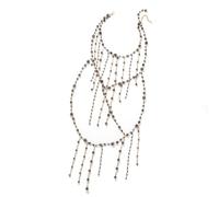 Ldabrye Styles Collier cascade portable pour femme avec perles multicouches glands accessoires de bijoux tendance