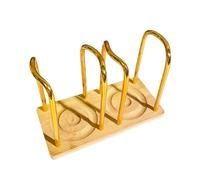 Ldabrye Systèmes de rangement empilables polyvalents pour tasses - Cadre en bois - Optimise l'utilisation de l'espace sur le comptoir de cuisine - Utilisation quotidienne - Étagère de rangement pour