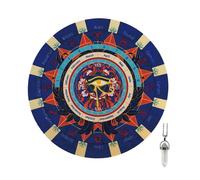 Ldabrye Tapis de divination astrologique - Pendules de radiesthésie - Surfaces en caoutchouc antidérapant pour les amateurs de tarots - Tapis de radiesthésie en caoutchouc