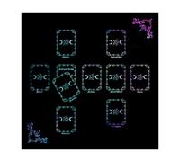 Ldabrye Tapisserie carrée Divinations Carte de lecture Astrologie Nappe Tarots Nappe Nappe Nappe Sorcellerie Fournitures de divinations Nappe Nappe Décoration murale