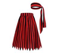 Ldabrye Tenue de capitaine pirate bandana jupe de pirate pour Halloween, cosplay, accessoires de costume de pirates pour adultes
