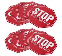 Ldafava 2 Set Floor Stop Sign Sticker Safety Distancing Floor Marker Averning Decal pour la zone publique Utilisation