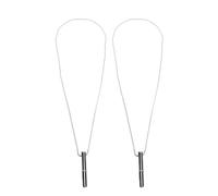 Ldafava 2pcs Collier de soulagement d'anxiété en acier inoxydable exercice de respiration exercice exercice de sifflet pour la méditation relaxation apaisant le bureau extérieur