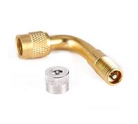 Ldafava Adaptateur d'extension de Valve de Pneu 90 degrés, rallonges universelles en Laiton pour l'entretien des pneus de Voiture, matériau en Laiton Massif anticorrosion, 1 pièce