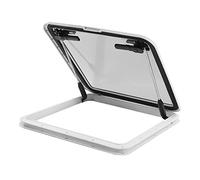 Ldafava Boat Porthole Fenêtre Marin Grade UV Résistant imperméable Push Push Out Square Deck Hatch avec Verre trempé pour Yacht RV 565x565 mm