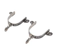 Ldafava Boot Spurs en Acier Inoxydable Vintage à Motifs de Cow-Boy Ouest éperons légers durables pour l'équipement équestre extérieur de l'équitation 13.5x9x3cm 351g Paire de 2