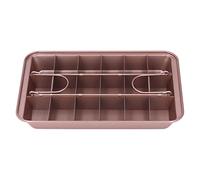 Ldafava Brownie Baking plateau en acier riche en carbone Moule de gâteau de beignet non stick 18 Grille Professional Cuisine Dessert Shop Baking Tool Durable Food Grade Matière 26x20cm