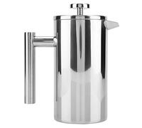 Ldafava Cafetière à double paroi en acier inoxydable French Press Ta Pot avec un filtre de précision pour le bureau à domicile Cuisine de miroir isolé durable finition argent 800 ml ou (800 ml)