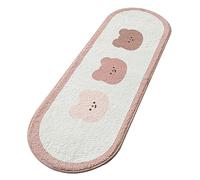 Ldafava Cartoon Animal Match Area Tapis Soft Mignon Tapis Ovale Tapis de Porte Non Glissante pour Chambre à Coucher Fibre Acrylique 40 x 120 cm (Modèle d'ours Brun)