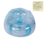 Ldafava Chaise canapé Gonflable décor de paillet Pliant Transparent Conception Ergonomique Conception de Loisir Sieste endormi Salon Chambre Bleu Or PVC 106x106x70cm (Bleu)