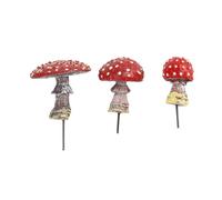Ldafava Glow dans Le décor de Champignons Sombres en résine Lumineux Resin Champignon State Garden Ornements pour Le bonsaï de Jardin de fées Paysage 3PCS