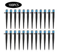 Ldafava Irrigation Dripper Drip Sprinkler 100pcs Ground Insert Type Système d'arrosage pour Jardin Plant de Fleurs en Plastique Durable 13,5 cm 5.3 Pouces 700g 24,7 oz