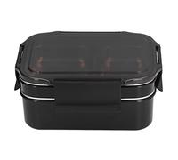 Ldafava Lot de Rangement Alimentaire en Acier Inoxydable 304, Boîte à Lunch Isotherme Étanche 800ML, Pour Four, Congélateur et Lave-Vaisselle, Réutilisable pour Travail, Voyage ou Collation (Noir)