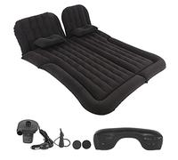 Ldafava Matelas à air 12v Pompe de l'inflator électrique avec trafic de du Flock pour SUV MPV RV en matériau PVC à Troupeau Doux de Haute qualité Taille Noire 174 x 126 cm (Noir)