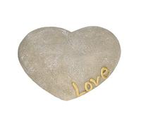 Ldafava Pet Memorial Stone Coeur en Forme de Jardin gravé Résine Tombstone Resin Matière Mémoral Dog Chat Cat Gardestone for Backyard Lawn Outdoor (Gris Clair)