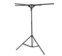 Ldafava Trépied Vêtements Drying Rack en carbone en acier pliable pour le vent pliant Plancher portable debout. (Noir)
