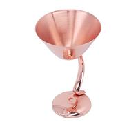 Ldafava Verre à cocktail martini en acier inoxydable cuivre cuivre en métal élégant verre à vin pour barreau de bar à la maison Party durable 150 ml (Or rose)