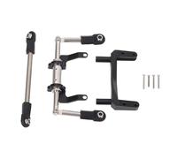 LDAUYZLING 1/10 RC Support Servo avec lien de direction hydraulique en alliage d'aluminium léger amortissement réglable pour les modèles SCX10 (Noire)