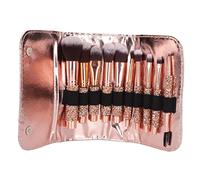 LDAUYZLING 10 pièces Ensemble de pinceaux de Maquillage Brosse Douce Cheveux Poudre Libre Ombre à paupières pinceaux à Sourcils avec Sac de Rangement