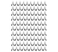 LDAUYZLING 100 pièces pince isolée 20A élasticité de processus avec gaine isolante en PVC pour fil de Test expérimental (Noire)