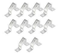 LDAUYZLING 10PCS Support de montage sur rail en U Support de connecteur en forme de U avec support incliné pour rail de guidage en acier inoxydable C45 (Trou M4)