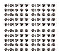 LDAUYZLING 18mm Leather Rivets Kit Rustproof Fadeless Durable Iron Rivet Stud DIY Leather Rivet Accessories for Wristbands Hats Belts (Argent Noir)