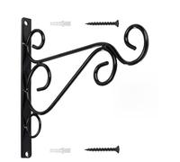 LDAUYZLING 2 pièces support de crochet de suspension extérieur noir pour plantes mangeoire à oiseaux lanterne carillons éoliens