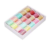 LDAUYZLING 20 Pcs 9 Strands Embroidery Thread Rainbow Color Symphony Hand Woven Rope Special Sewing Thread Gift Set