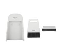 LDAUYZLING 3 pièces Mini brosse de nettoyage pelle à poussière dépoussiérage grattoir ensemble de brosses de bureau pour utilisation en Salon de manucure (Blanche)