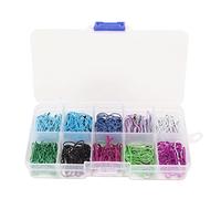 LDAUYZLING 300 pièces épingles à ampoule de sécurité prévention de la rouille marqueurs de point de fer colorés marqueurs de Crochet avec boîte en plastique pour la couture de