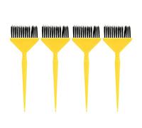 LDAUYZLING 4PCS Wide Hair Dye Brus Portable Stiff Bristle Pointed Tail Even Coloring Hair Dye Tint Brush for Barber (Jaune)