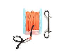 LDAUYZLING - Bobine de Fil en Plastique de 15m, Crochet à Double tête, marqueur de plongée, bouée, Corde, Guide de Roue, Bobine de Fil (Bleue)