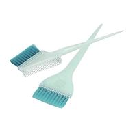 LDAUYZLING - brosse applicateur Double face en Nylon souple, 2 pièces, brosse de coloration pour cheveux, peigne avec poignée à paillettes (Verte)