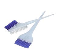 LDAUYZLING - brosse applicateur Double face en Nylon souple, 2 pièces, brosse de coloration pour cheveux, peigne avec poignée à paillettes (Bleue)