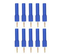 LDAUYZLING - connecteur de fiches Banane 2mm mâle à 4mm Femelle, Adaptateur en Laiton plaqué Or 30V, 10 pièces (Bleue)