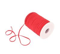 LDAUYZLING cordon élastique 50 Yards 0,1in de large en Nylon souple et souple respirant lavable Bracelet chaîne pour artisanat bricolage perles (Rouge)