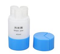 LDAUYZLING Distributeur de Voyage 3 en 1 Bleu Petit Léger Plastique Résistant Flacon de Douche Multi-usages pour Shampoing Lotion Produits de Toilette Savon