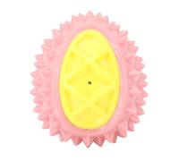 LDAUYZLING Durian en Forme de Chien Jouet Balle TPR interactif Multifonctionnel réduire l'anxiété Son Durian Chien Balle de Dentition (Rose)