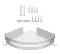 LDAUYZLING Étagère murale Porte-objets de douche d'angle en aluminium Porte-objets de salle de bain mural Organisateur d'outils de maquillage, #511, Cintura blu triangolare monostrato con 2 ganci e