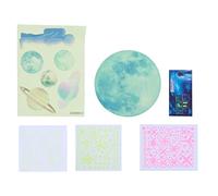 LDAUYZLING étoiles brillantes astronaute Stickers muraux système solaire planètes autocollants pour enfants filles garçons chambre décoration