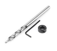 LDAUYZLING foret à lèvres et pointe droite de 3/8 pouces à tige ronde avec butée de profondeur réglable pour le travail du bois