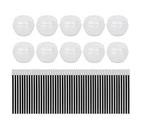 LDAUYZLING Lipstick Wands Tool Kit 50PCS Disposable Lip Wands and 10PCS Empty Jar for Home DIY Travel and Beauty Salon