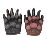 LDAUYZLING Lot de 2 marionnettes à main en forme d'animaux, modèle éducatif pour enfants, haute simulation (Marionnette à main d'ours)