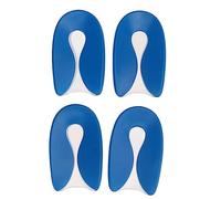 LDAUYZLING Lot de 2 paires de talonnettes en gel en forme de U pour éviter les glissements et les chocs - Taille L - Bleu transparent