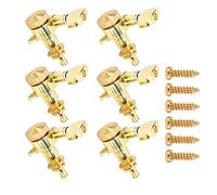 LDAUYZLING Lot de 6 clés d'accordage pour cordes de guitare avec verrouillage, jeu de clés d'accordeur scellées en métal pour NHXF électrique, #412, Conjunto de seis botones derechos, Décontracté