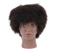 LDAUYZLING Mannequin Afro cheveux humains peau noire résine PVC réaliste africain bouclés cosmétologie Mannequin