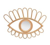 LDAUYZLING Miroir Mural en rotin tissé à la Main, Art innovant, Maquillage, décoration Suspendue pour Salle de Bain