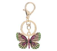 LDAUYZLING Porte-clés Papillon en Alliage de Zinc Strass étincelant Pendentif de Mode pour Sac à Dos Portefeuille (Aubergine)